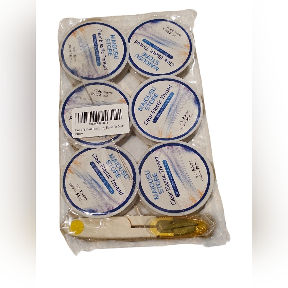 Clear Elastic Thread 6 Pack